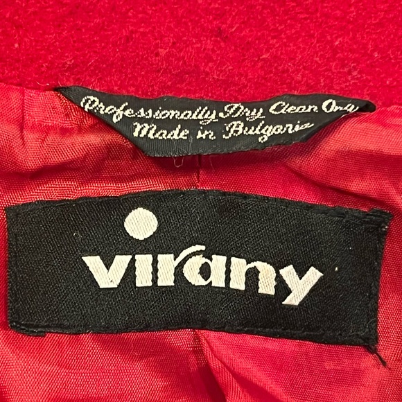 Virany Red Wool Coat - Picture 5 of 5